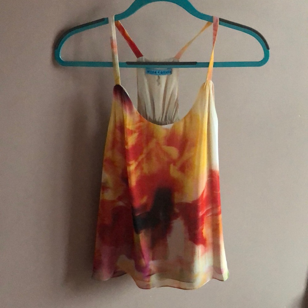 Alice and Olivia flowey tank